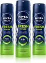 NIVEA MEN Fresh Power Deodorant Spray - For Men (150 ml, Pack of 3)...