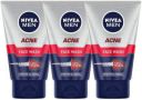 NIVEA MEN MEN Acne 100ml (Pack of 3) Face Wash (300 ml)...