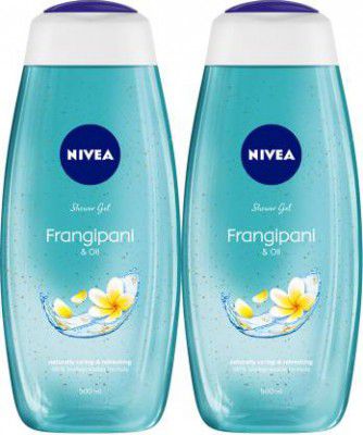 NIVEA Men Shower Gel Frangipani & Oil, Body Wash (500 ml, Pack of 2)  (2 x 500 ml)