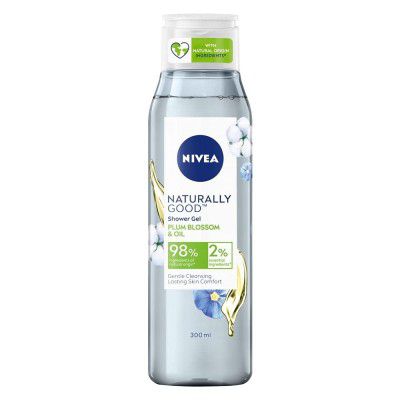 Nivea Naturally Good Body Wash, Plum Blossom & Oil Shower Gel - 300 ml