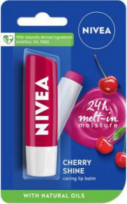 NIVEA Shine Caring Lip Balm Cherry  (Pack of: 1, 4.8 g)