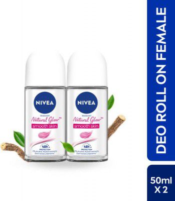 NIVEA Smooth Skin Whitening Deodorant Roll-on - For Women  (100 ml, Pack of 2)