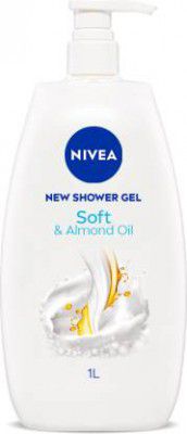 NIVEA Soft & Almond Oil Body Wash | Vitamin C&E Oils for Healthy & Nourished Skin - 1L 