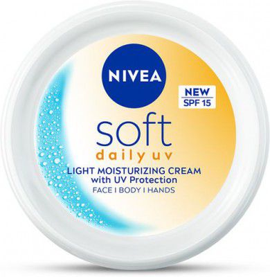 NIVEA Soft Daily UV Light Moisturizer Cream with SPF-15, Face Hand & Body | 300 ml