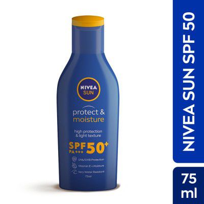 NIVEA Sun Protect and Moisture 75ml SPF 50 Advanced Sunscreen for Normal Instant Protection | 75ml