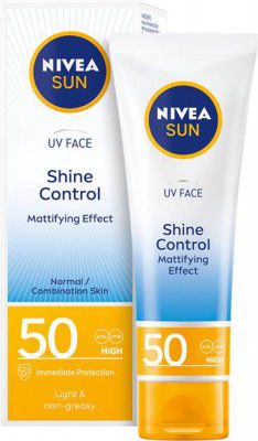 NIVEA Sunscreen - SPF 50 Shine Control, UVA UVB, Lightweight, No white cast - (50 ml)