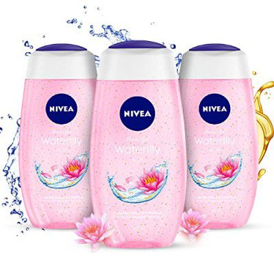 NIVEA Waterlily and Oil Shower Gel, 250ml (Pack of 3)