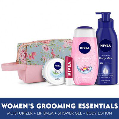 NIVEA Women Combo, With Grooming Pouch, 5 Pieces