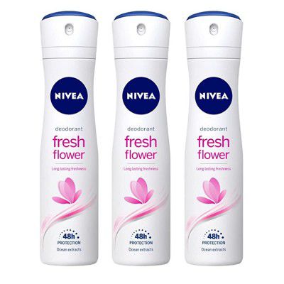 NIVEA Women Deodorant, Fresh Flower - 150ml (Pack of 3)