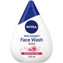 NIVEA Milk Delights Face Wash Caring Rosewater For Sensitive Skin 100ml, 100 ml...