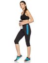 Nivia 2701 Polyester NEO - 1 Female Capri, XS, (Black/Aqua Blue)...