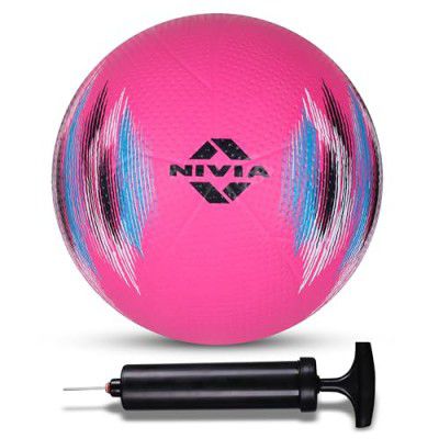 Nivia Electric Volleyball/Beach Volleyball/Rubber Moulded Volleyball/for Indoor/Outdoor/for Men/Women Size - 4 (Multicolor) with Ball Pump
