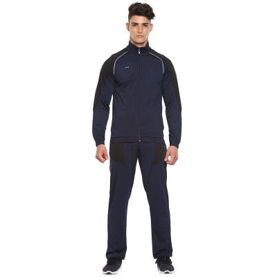Nivia Euro-06 Tracksuit/Sportswear Regular Fit Track Suits (Black/Navy)