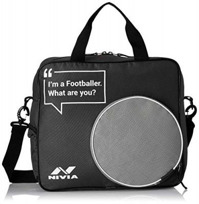 Nivia Game Bag, Ball bag,PVC Coated mesh, Water Resistant Lightweighted (Royal Grey/Black)