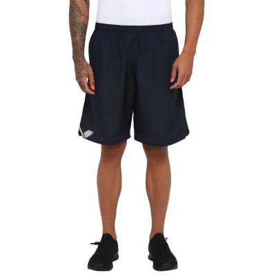 Nivia N Slit Shorts for Men/Polyester Woven Fabric Shorts with Pocket/Sports Solid Men Shorts with Elasticated Closure