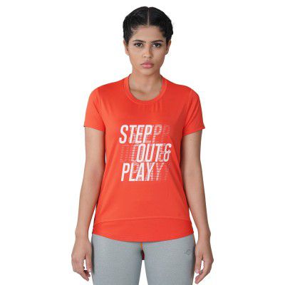 Nivia Nitro-3 Printed Round Tee (Half Sleeve)- Women