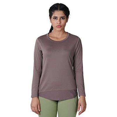 Nivia Nitro-4 Round Tee (Full Sleeve)- Women Size - M (Charcoal)