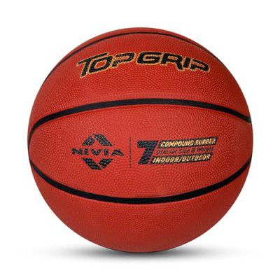 Nivia Rubber Top Grip Basketball,Size 7,Brown