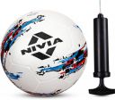 Nivia Storm White Moulded Football with Ball Pump Football - Size: 5 (Pack of 1, White/Black)...