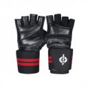 Nivia Wristlock Weightlifting Gloves -Genuine Leather with 3" Designed for Weight Lifting/Fitness & Gym/Hook and Loop Closure for Tight Firm Fit (Small) - Black...
