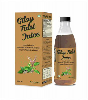 Niyama Wild Tulsi Giloy Juice 1L | Natural Juice for Building Immunity |No Added Sugar
