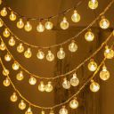 NIYAMAX Crystal Bubble Ball String LED Lights for Home Decoration String Fairy Lights - Transform Your Diwali, Christmas & Room Decoration with Enchanting Multi Lighting (3 Meter 14 led,Yellow)...