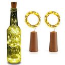 NIYAMAX Pack of 1 Wine Bottle Cork Copper Wire String Lights (2 Meter 20 LED in Each)...