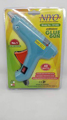 NIYO 40Watts Glue Gun with Glue Flow Control Colour Glue Gun with On/Off Switch for efficient Use Free 5pc Glue Sticks