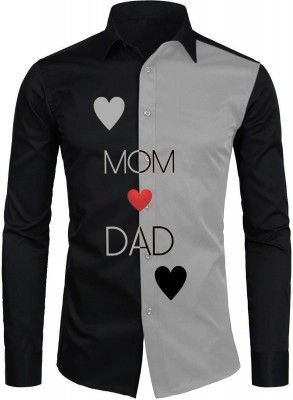Niza Fashion Men's Premium Digital Printed Unstitched Shirt Fabric for Men PolyBlend Material 2.25m Shirt Piece Cloth(MOMDAD)