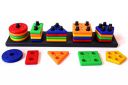 Nizomi Educational Preschool Toddler Toys for 1 to Old Boys Girls Shape Color Recognition Geometric Board Blocks Stack Sort Chunky Puzzles Kids 26 Pieces, Multicolor...