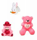 nkl Soft Teddy Bear with Heart Pink 2 feet (60 cm) +1 Feet Cap Teddy 30 Pink + Rabbit with Carrot White (25 cm)...