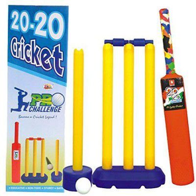nkl stuffed Nkl Junior Plastic Bat Ball Kit (4 Wickets Kit)