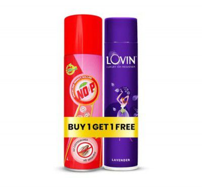 NO-P Cockroach killer spray|Crawling Insect killer spray | 425ML |With Free Fragrance Lavender 125ML Pack Of 2