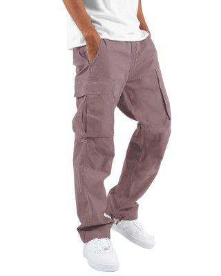 Noble Monk Men's Cargo Pant | Drawstring | Solid Cargo | Multi Pockets Trackpant's for Men