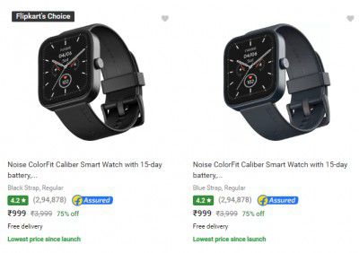 Noise ColorFit Caliber Smartwatch @ ₹999 in Flipkart Sale