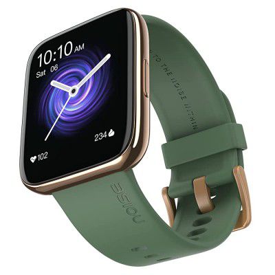 Noise ColorFit Ultra 2 with 1.78 AMOLED Display Best-in-Class Resolution Premium Stainless Steel Body 60+ Sports Modes 100+ Watch Faces IP68 Waterproof (Olive Green) OneSize