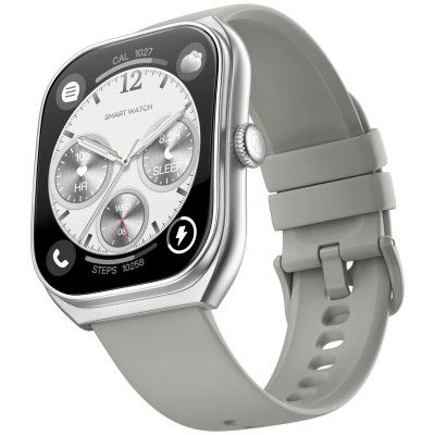 Noise Icon Arc 2.01" Immersive Curved Display Smartwatch, 10-Day Battery, 1ATM Water Resistant (Silver Grey)