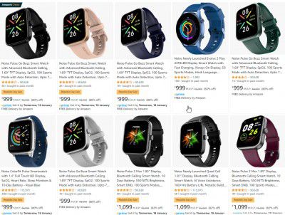 Noise Bluetooth Calling Smartwatches Starts ₹999