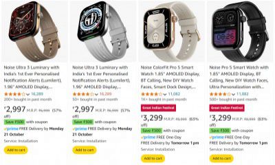 Upto 67% Off Noise Smartwatch + Bank Dis