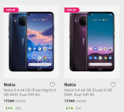Nokia 5.4 64 GB 4 GB RAM, Dual SIM 4G