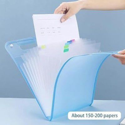 Nomenic Multi-Layer Expanding Folder 13 Layer A4 Paper File Folder (1Pcs) (Multiolor)