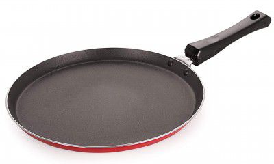 Nirlon Gas Stove Compatible Aluminum Non Stick Flat Tawa/Gridle 27cm with Bakelite Handle[26mm Classic_Flat Tawa12]