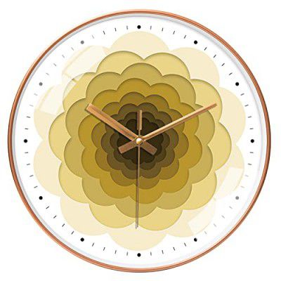 STAR WORK Plastic Non Ticking Silent Quartz Hanging Analog Wall Clock 12x12 Inch