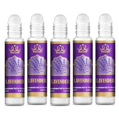 Noorson Lavender Attar Perfume for Unisex - Pure, Natural Long Lasting Etra, Ittar Herbal Attar 8 ML PACK OF 5
