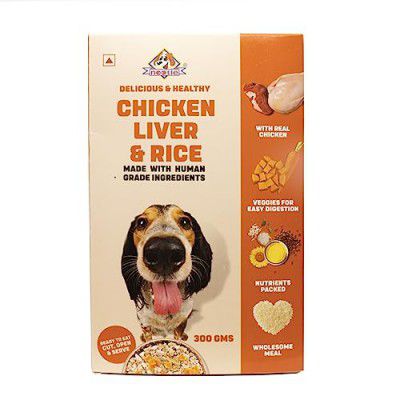 Nootie Freshly Wholesome Meal All Natural Wet Dog Food | Gluten Free I Non-Vegetarian Meal |Made With Real Chicken-300Gms Chicken Liver & Rice I Ready-To-Eat Fresh Dog Food, Adult