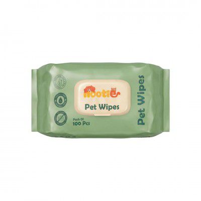 Nootie Vet-Recommended Anti-Bacterial Pet Wipes for Dogs & Cats | 100 Wipes Pack of 3