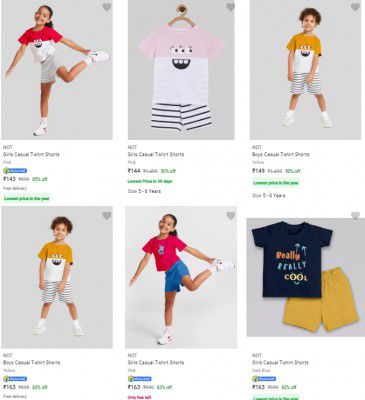 Not Kids Apparel Combos Starts @ Rs143