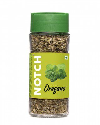 NOTCH Oregano Herb 20gm Pack of 1 | Oregano Seasoning for Italian Salads, Sauces & Marinades | Oregano Spice Sprinkler | Oregano Flakes for Pizzas & Pastas | Glass Bottle