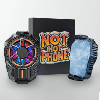 NotHotPhone Mobile Cooling Pad | Mobile Cooler | Gaming Fan | for Instant Cooling Chip Phone Cooler  (Black)