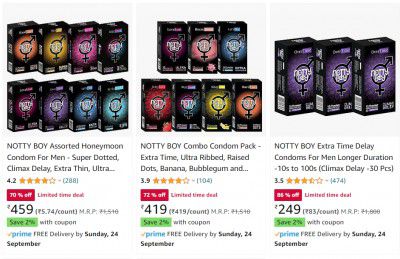 NOTTY BOY Condom @ Minimum 70% Discount